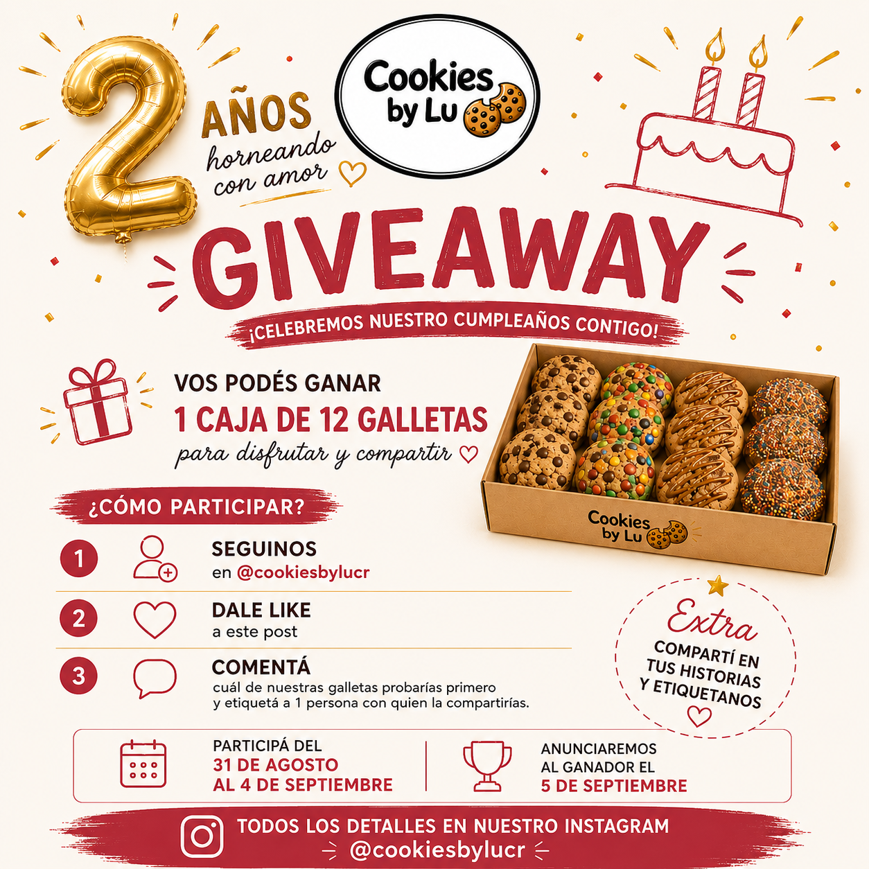 Cookies by Lu — Giveaway 2.º aniversario